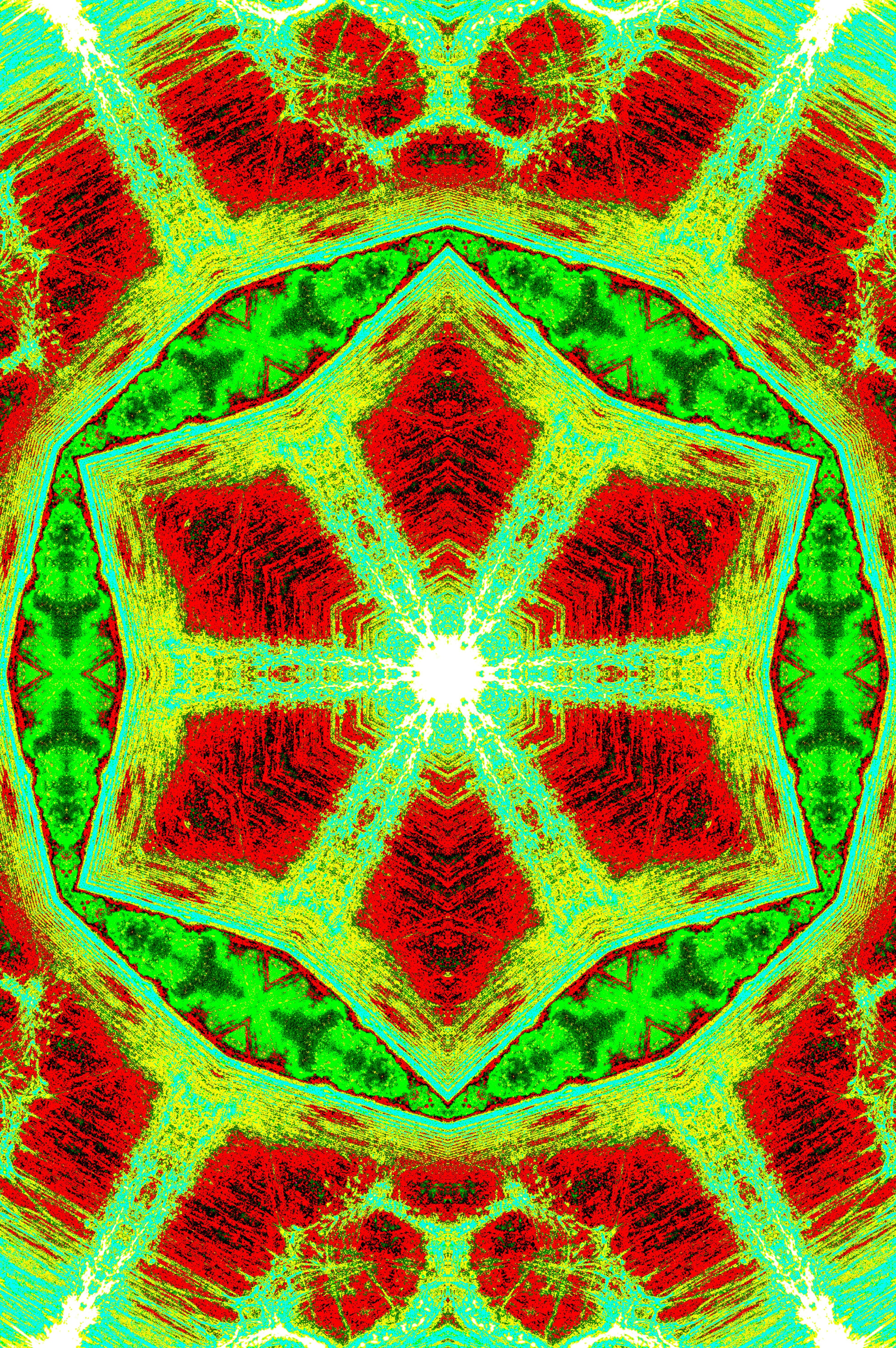 EMERALD POPPY KALEIDOSKOP — Premium Kunstprint