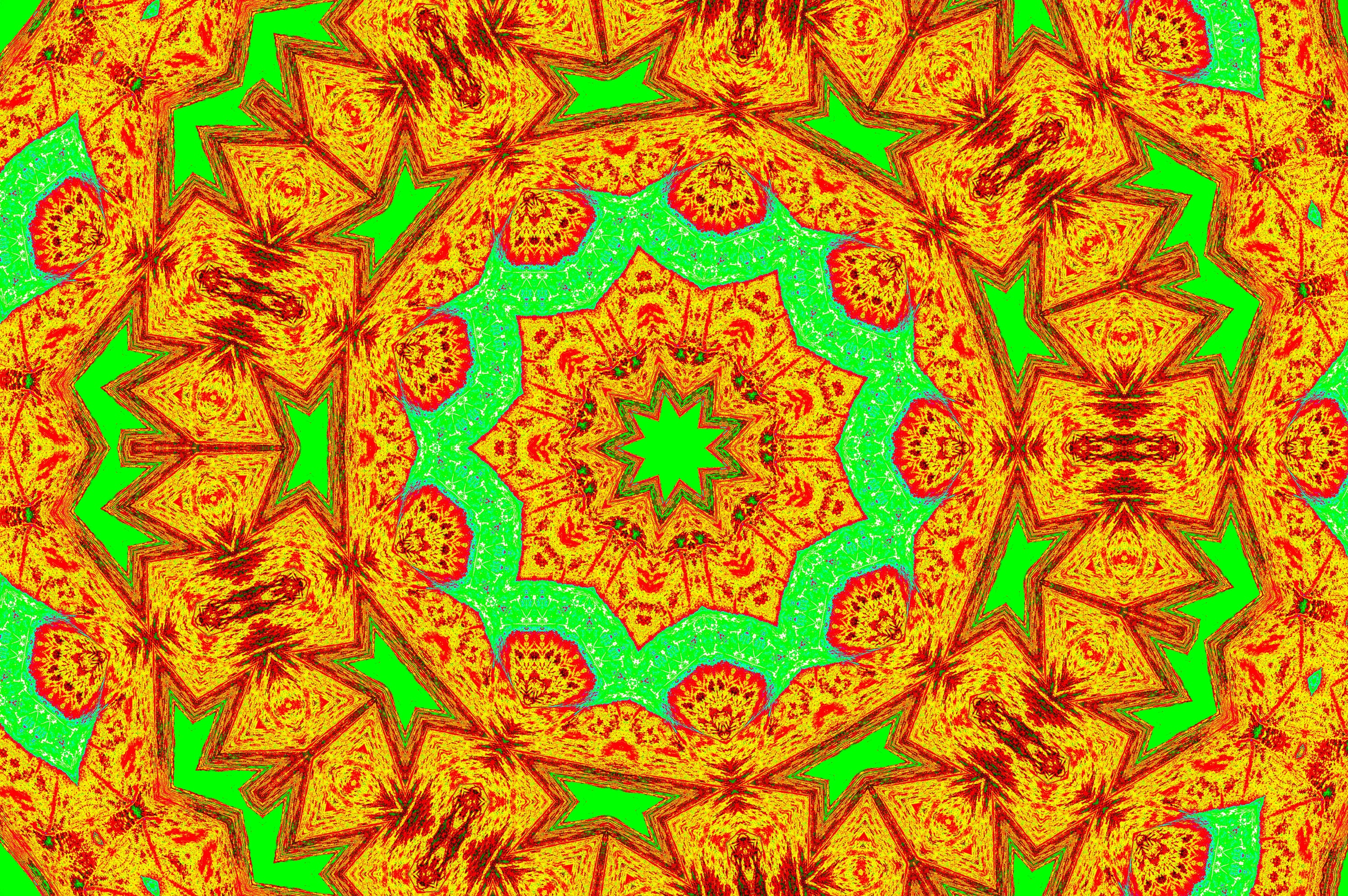 NEON-ERNTE-KALEIDOSKOP — Premium Digitaler