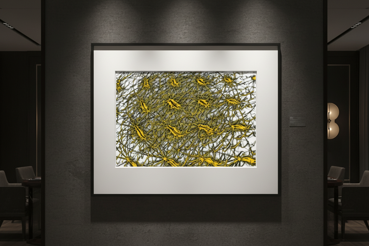 GOLDEN NETWORK — Premium Kunstprint