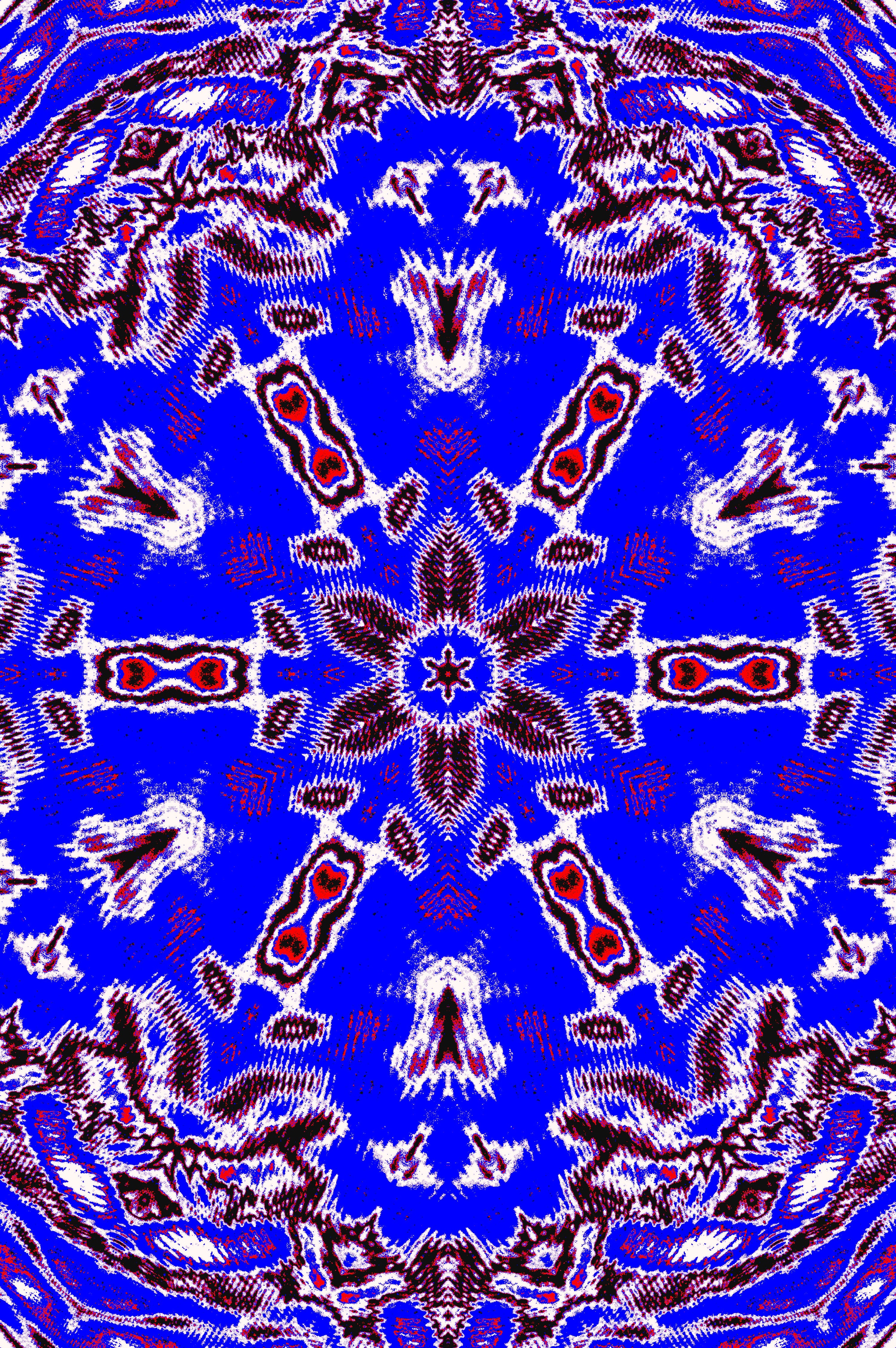 BYZANTINISCH-BLAUE MANDALA — Premium Kunstprint