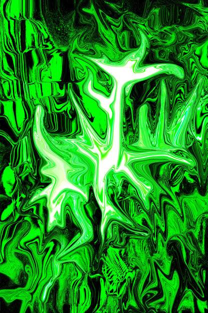 EMERALD ENERGY BLOOM — Premium Kunstprint