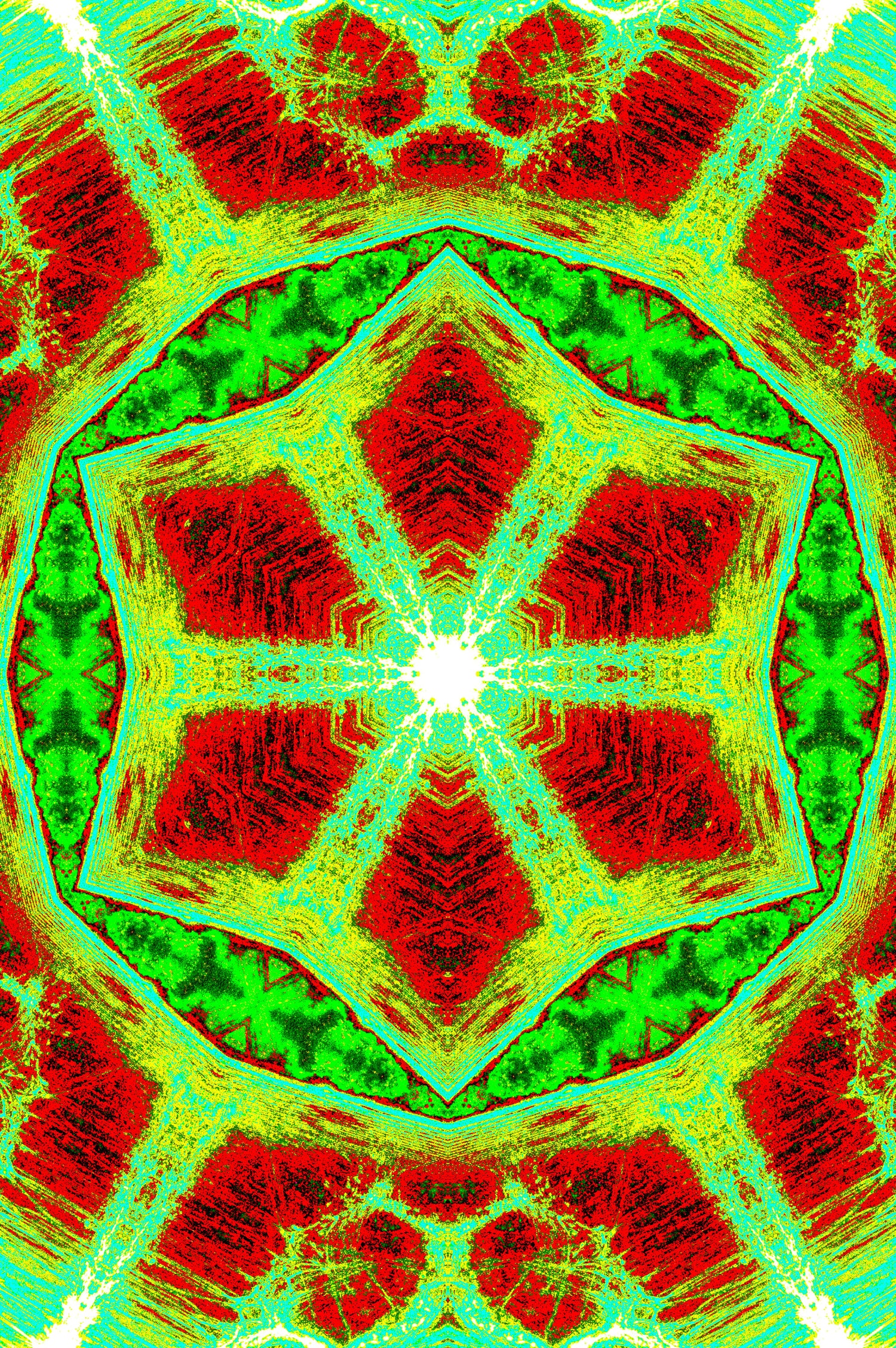 EMERALD POPPY KALEIDOSKOP — Premium Kunstprint