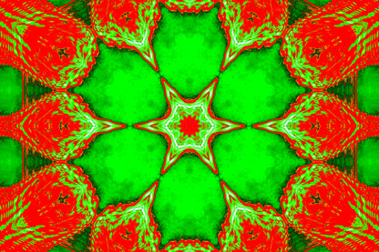 NEON FIRE BLOSSOM — Premium Kunstprint