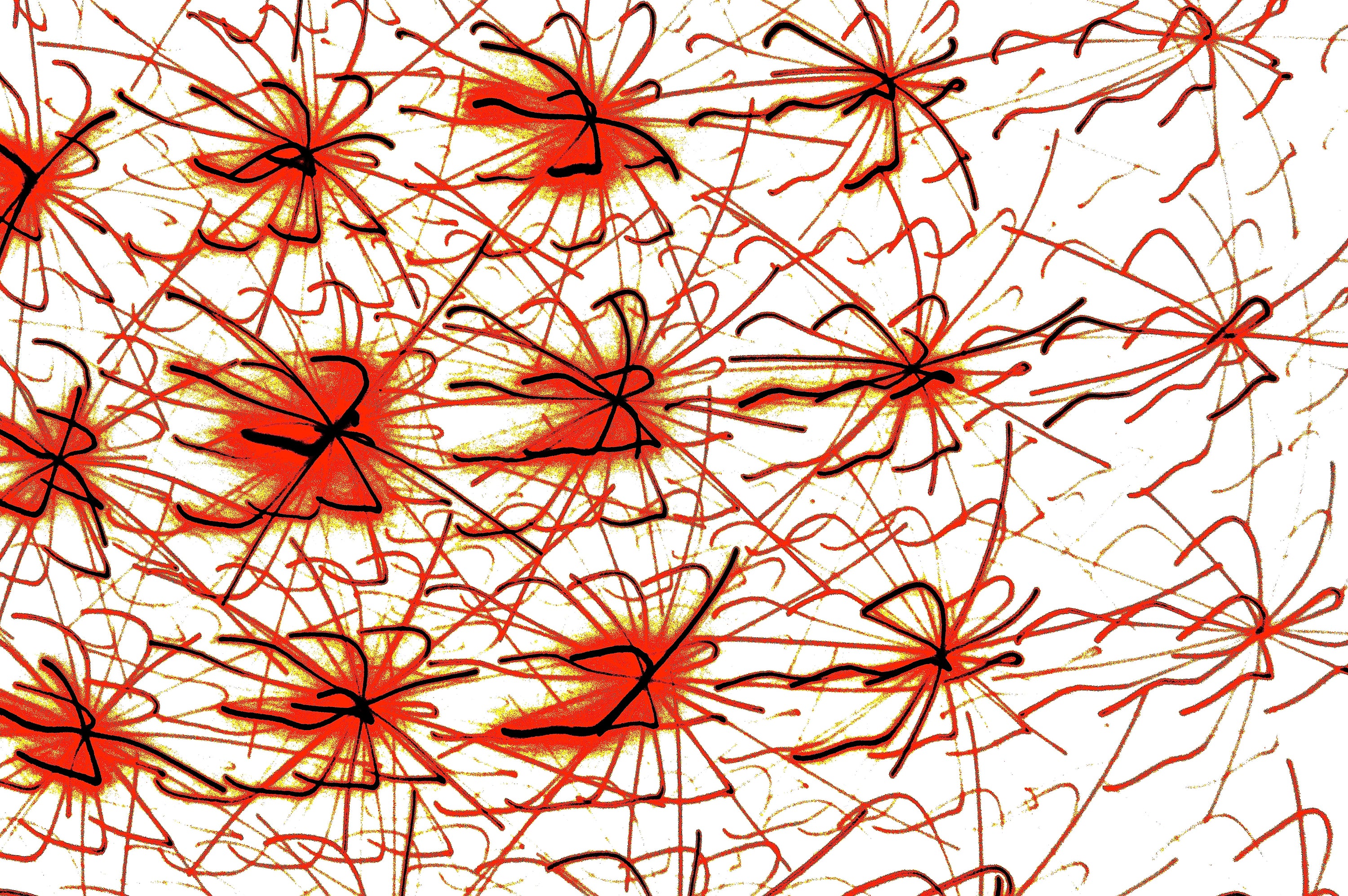 ROTE NEURONEN — Premium Kunstprint