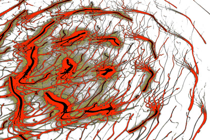 digitale wandkunst crimson vortex