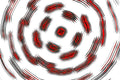 RED WAVE ECHO — Circular Illusion Print