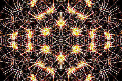 NEURALES GOLDENES NETZWERK — Premium Kunstprint