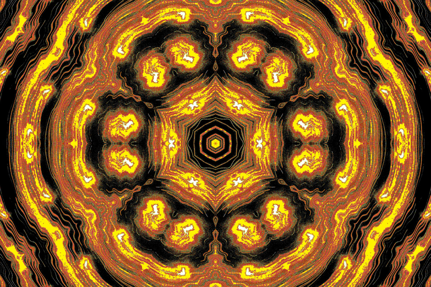 GOLDENES MANDALA — Premium Kunstprint