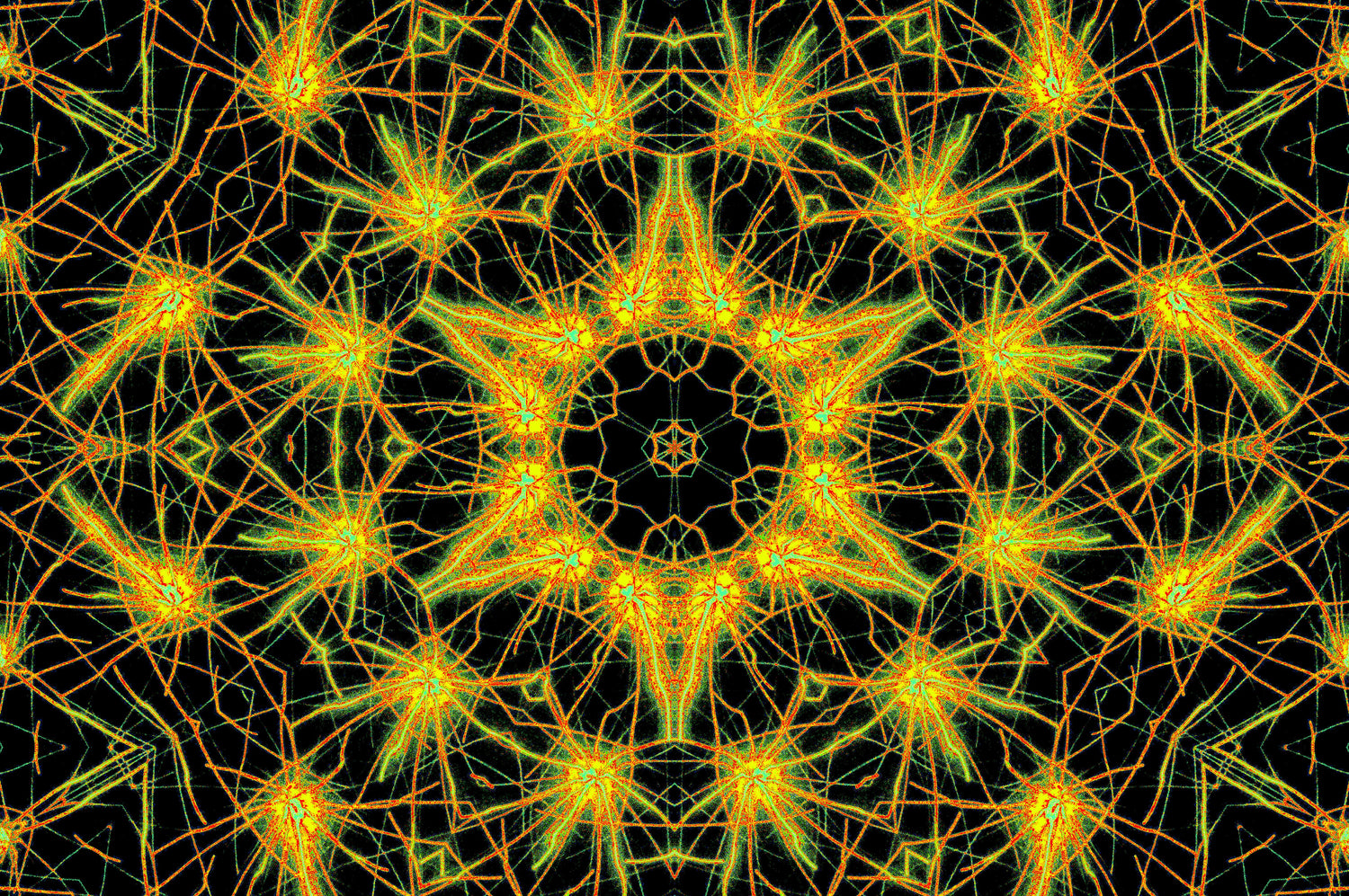 GELBES KALEIDOSKOP — Premium Kunstprint