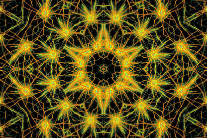 GELBES KALEIDOSKOP — Premium Kunstprint