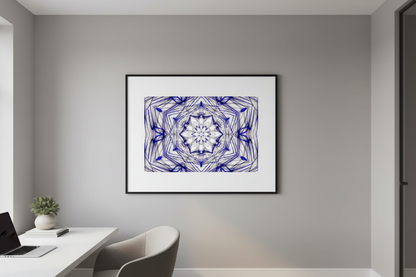 BLUE INK MANDALA — Modernes Büro Mockup