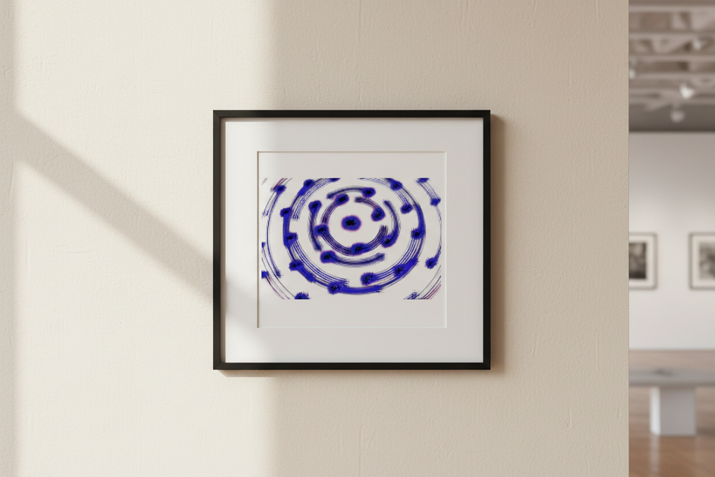 BLUE PARTICLE FLOW — Mockup