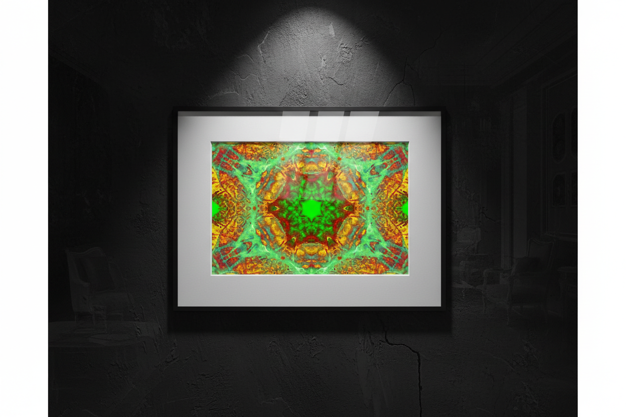 EMERALD HEXAGON MANDALA — Mockup
