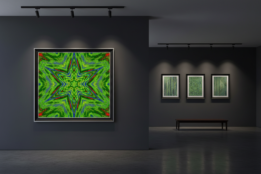 EMERALD STAR — Raumansicht Premium Kunstprint