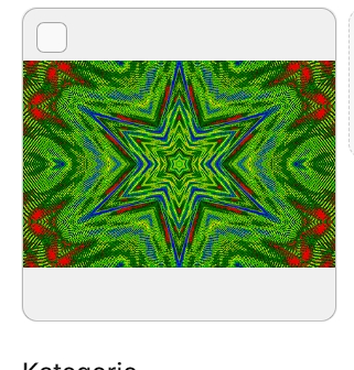 Kaleidoskopisches Kunstwerk EMERALD STAR in Grün, Blau und Rot – digitales Kunstwerk