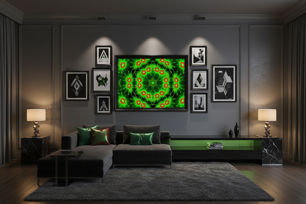 STELLAR DRIFT — Raumansicht Premium Kunstprint