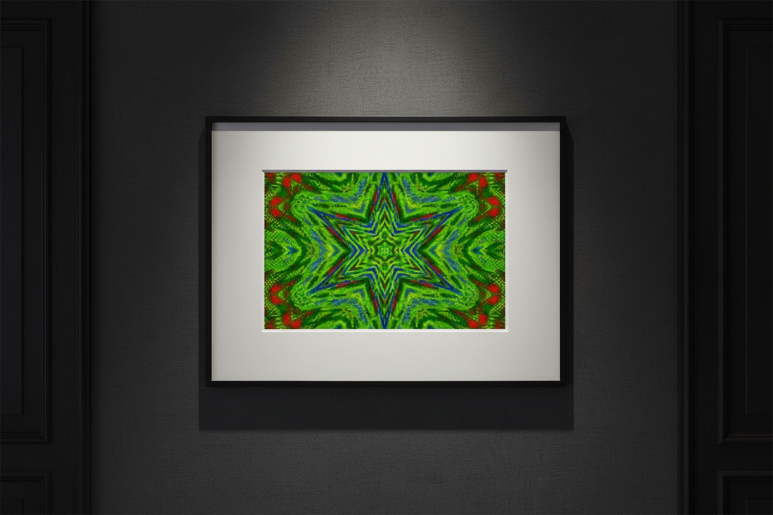 Kaleidoskop Grün — Mockup Querformat