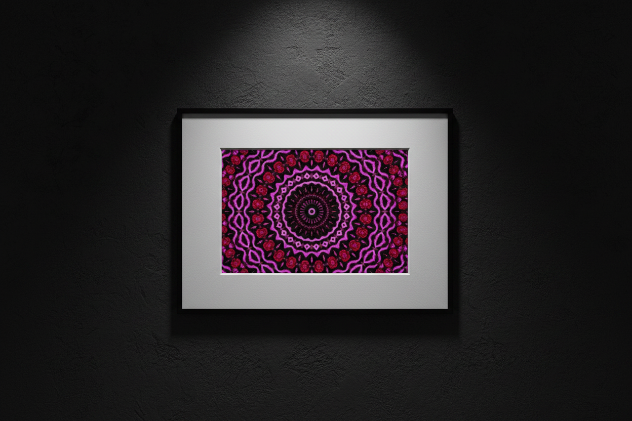 MAGENTA ROSE MANDALA — Mockup