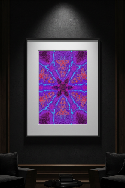 NEON KOSMISCHES VIOLETTES KALEIDOSKOP — Mockup