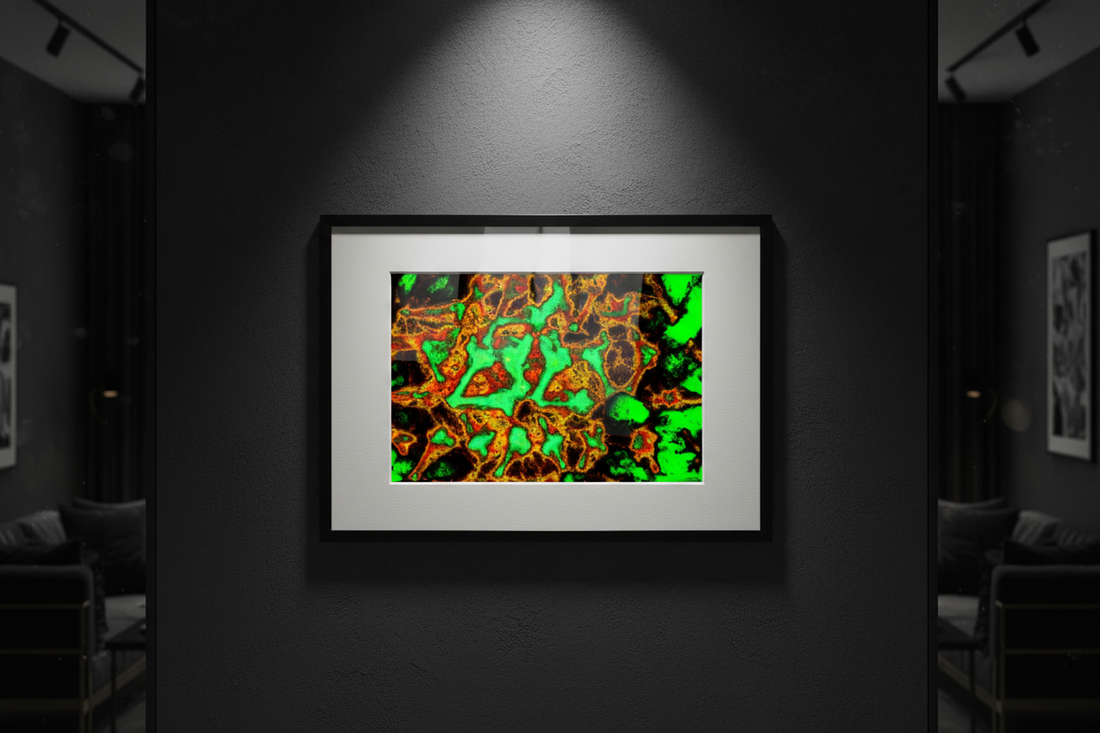 NEON-MAGMAPLATTEN — Premium Kunstprint