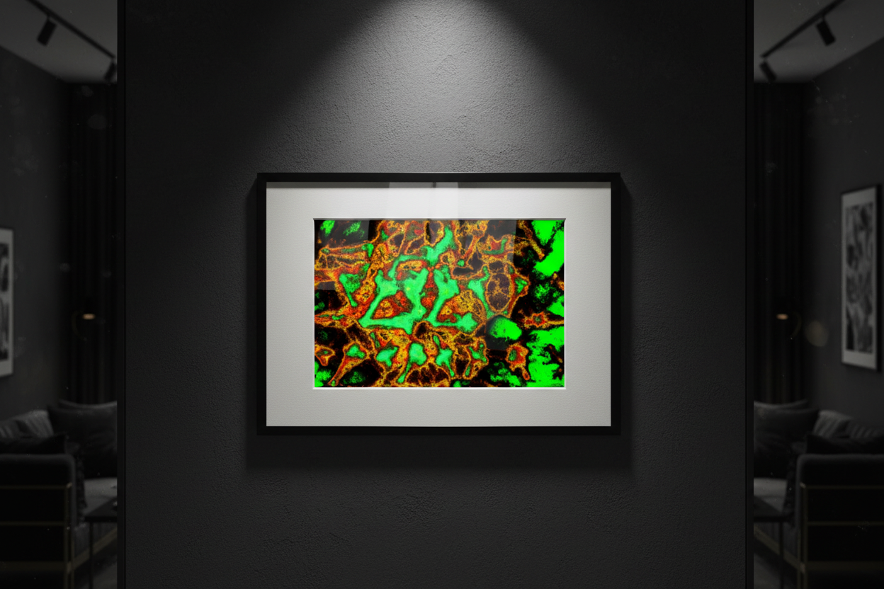 NEON-MAGMAPLATTEN — Premium Kunstprint