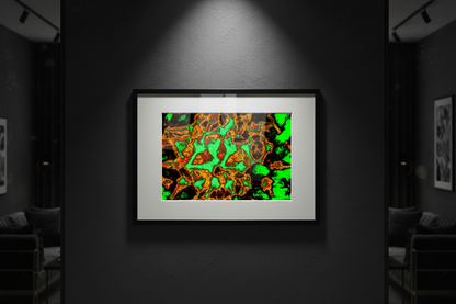 NEON-MAGMAPLATTEN — Premium Kunstprint