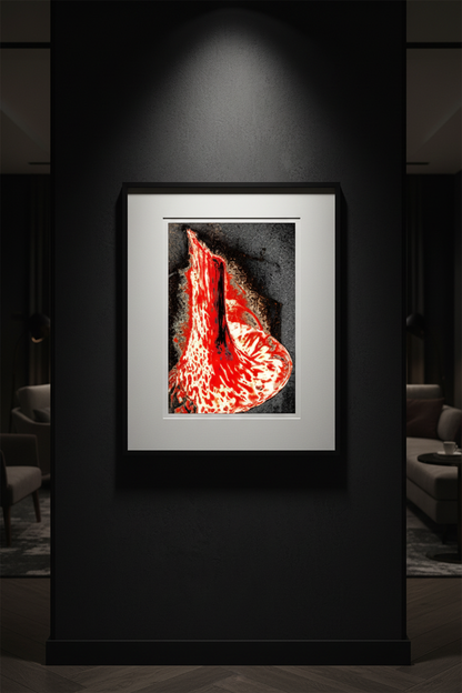 ORGANIC CRIMSON BLOOM — Premium Kunstprint